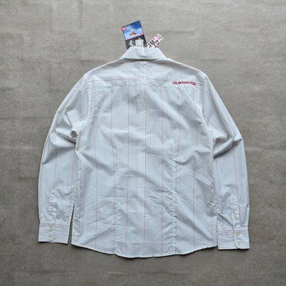 Vintage 2000's Quiksilver Striped Long Sleeve Button Up Shirt - M