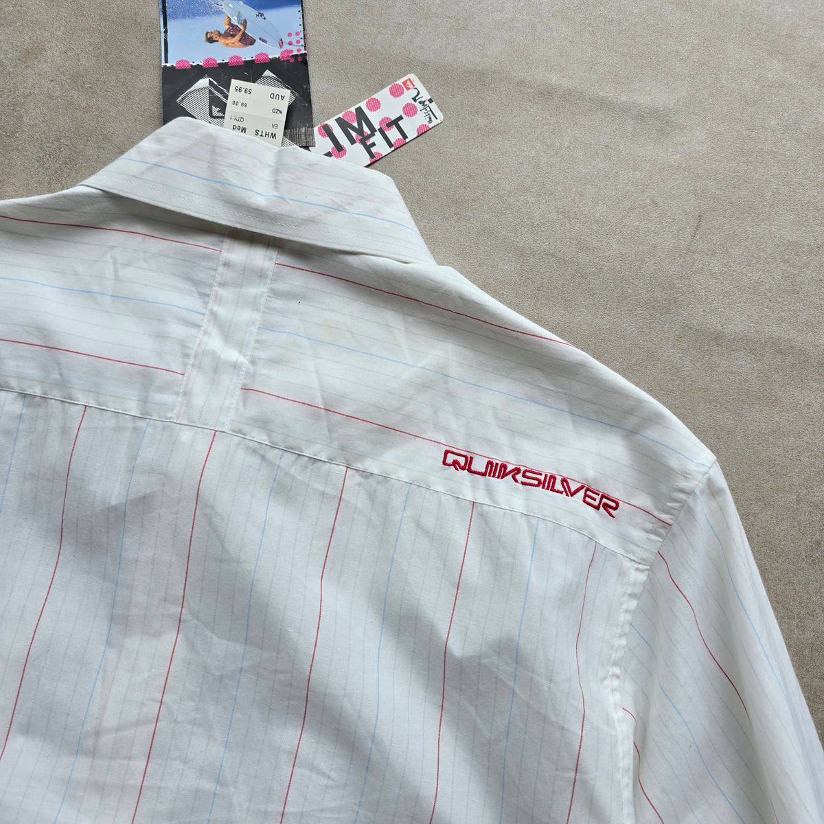 Vintage 2000's Quiksilver Striped Long Sleeve Button Up Shirt - M