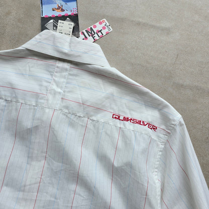 Vintage 2000's Quiksilver Striped Long Sleeve Button Up Shirt - M