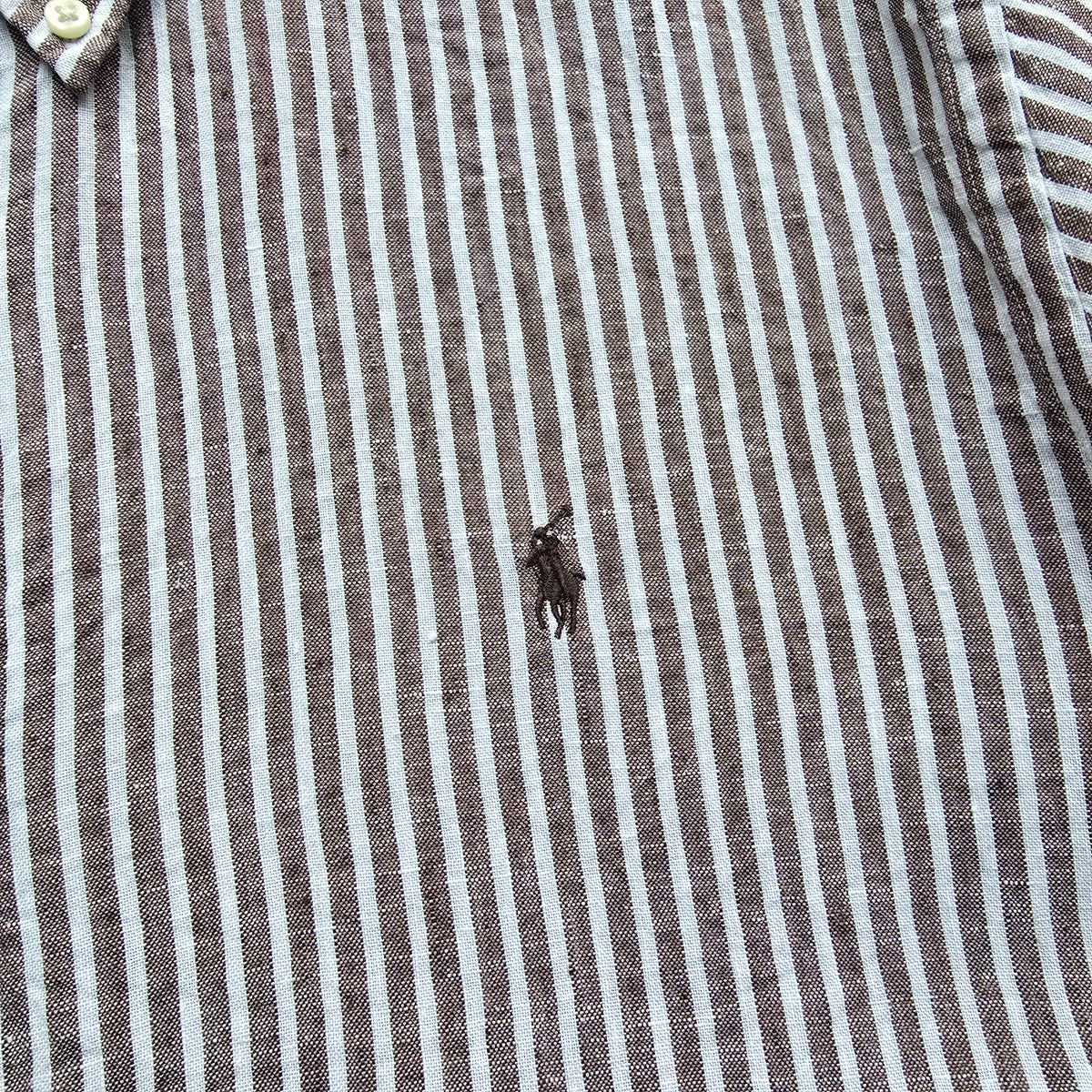 Ralph Lauren Striped Linen Long Sleeve Button Up Shirt - XXL