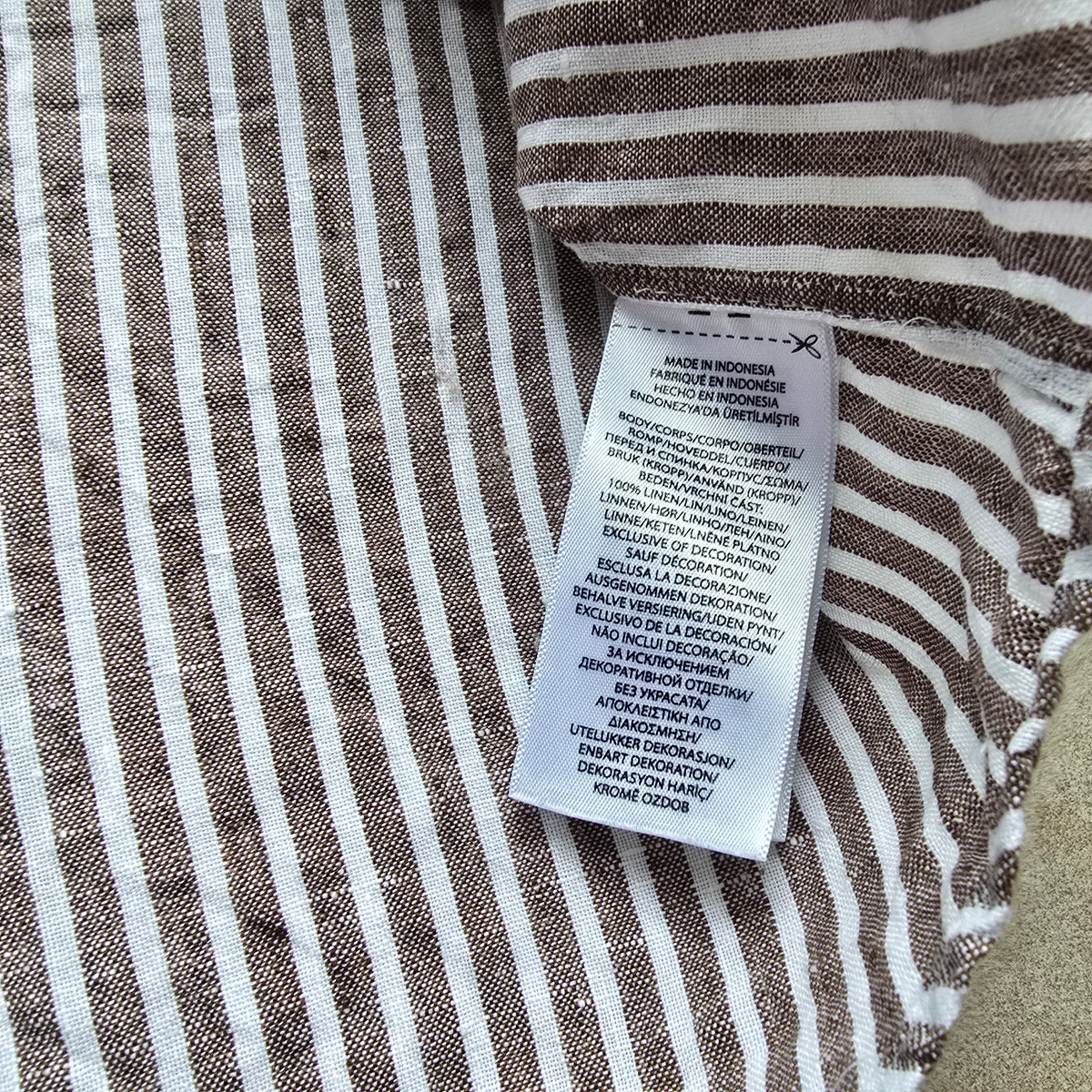Ralph Lauren Striped Linen Long Sleeve Button Up Shirt - XXL
