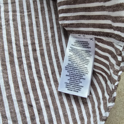 Ralph Lauren Striped Linen Long Sleeve Button Up Shirt - XXL