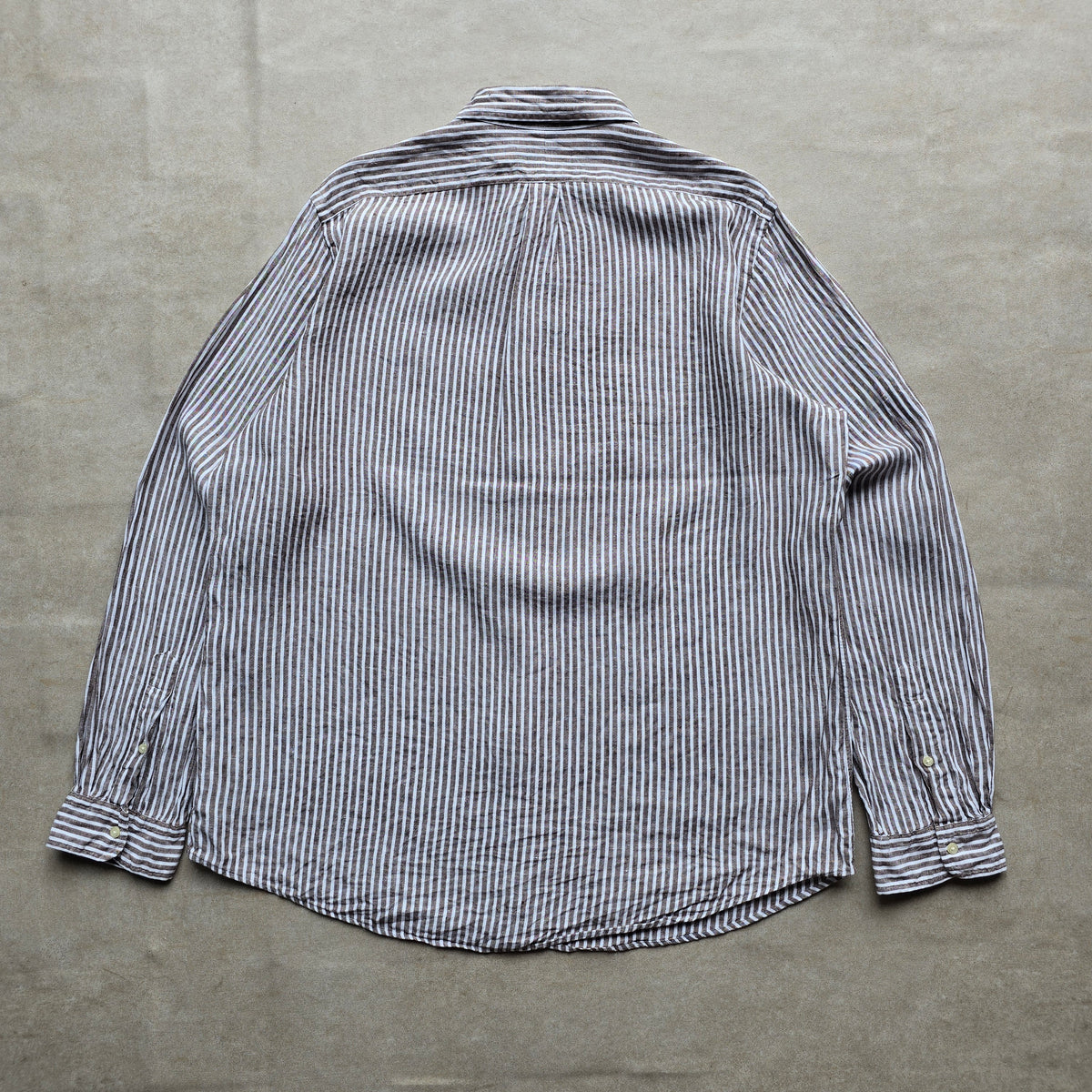 Ralph Lauren Striped Linen Long Sleeve Button Up Shirt - XXL