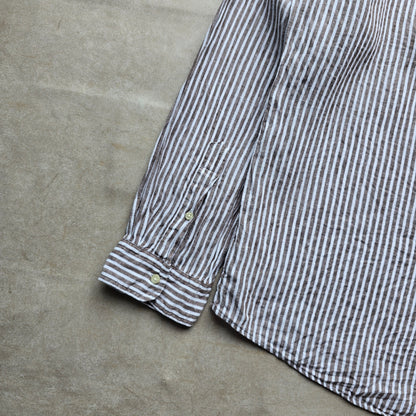 Ralph Lauren Striped Linen Long Sleeve Button Up Shirt - XXL