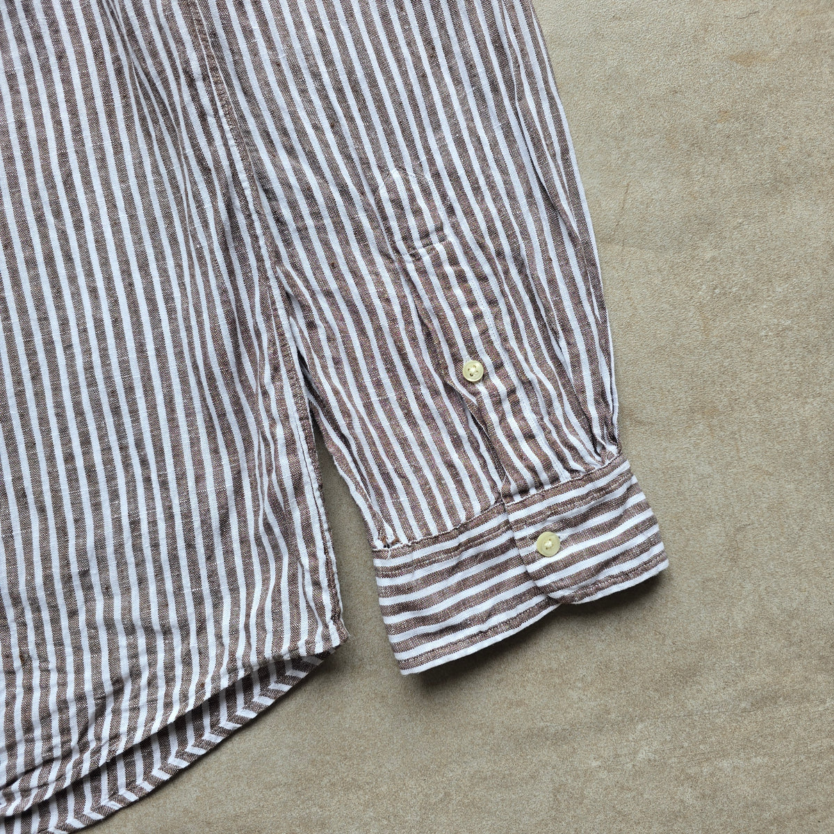 Ralph Lauren Striped Linen Long Sleeve Button Up Shirt - XXL