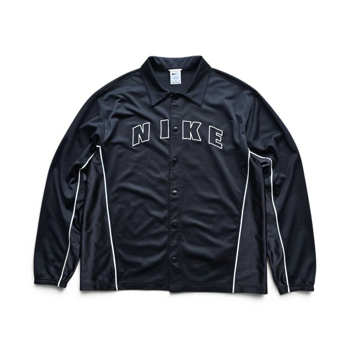 Nike Spellout Long Sleeve Basketball Snap Shirt - M