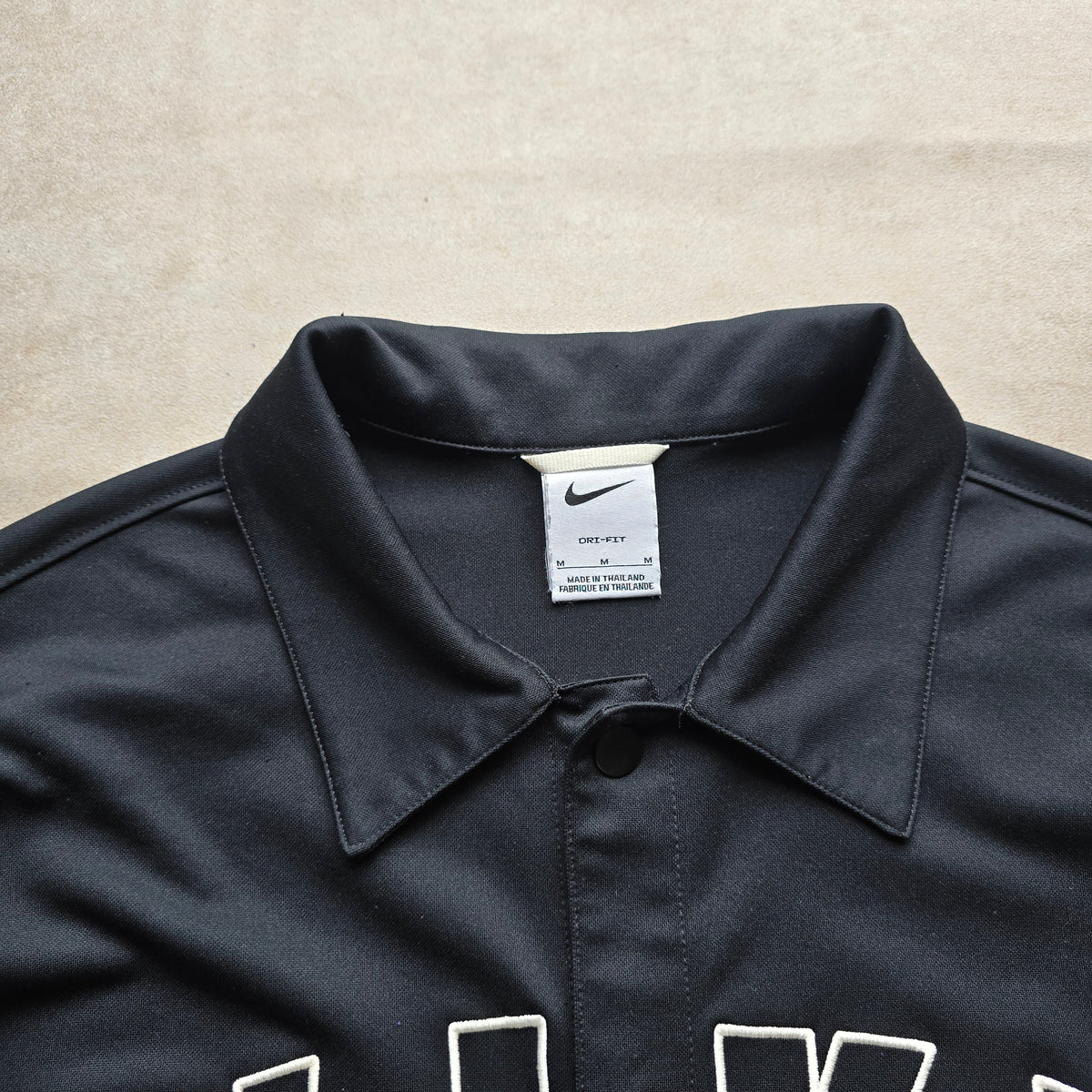 Nike Spellout Long Sleeve Basketball Snap Shirt - M