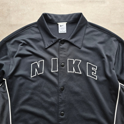 Nike Spellout Long Sleeve Basketball Snap Shirt - M