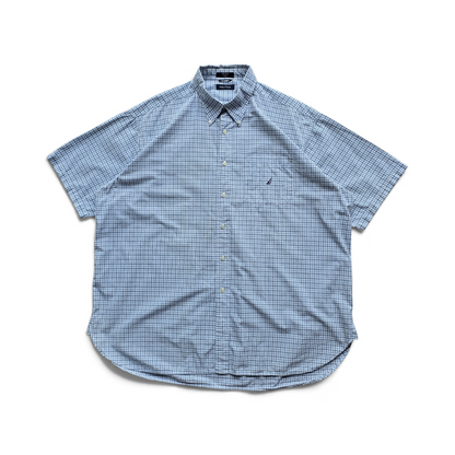 Vintage 2000's Nautica Check Short Sleeve Button Up Shirt - XXL