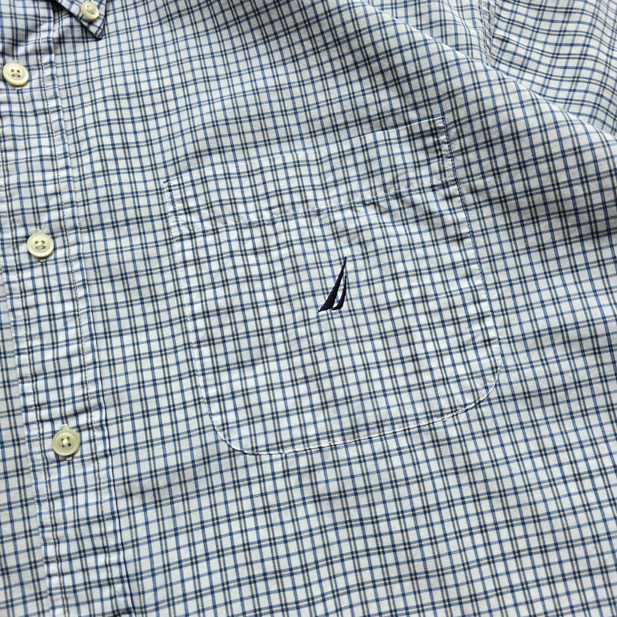 Vintage 2000's Nautica Check Short Sleeve Button Up Shirt - XXL