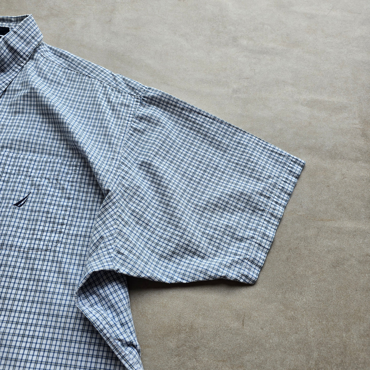 Vintage 2000's Nautica Check Short Sleeve Button Up Shirt - XXL