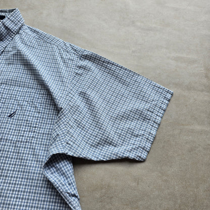 Vintage 2000's Nautica Check Short Sleeve Button Up Shirt - XXL