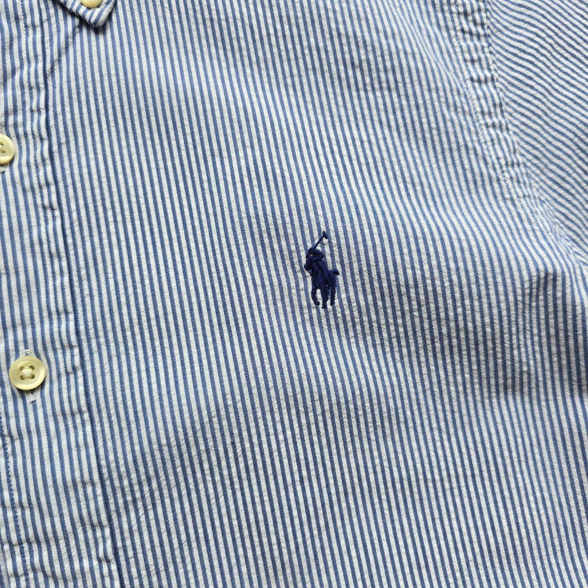 Ralph Lauren Striped Short Sleeve Button Up Shirt - S