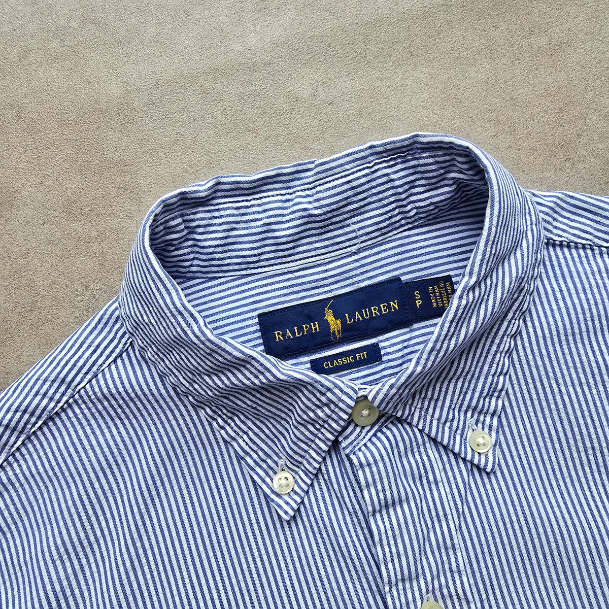 Ralph Lauren Striped Short Sleeve Button Up Shirt - S