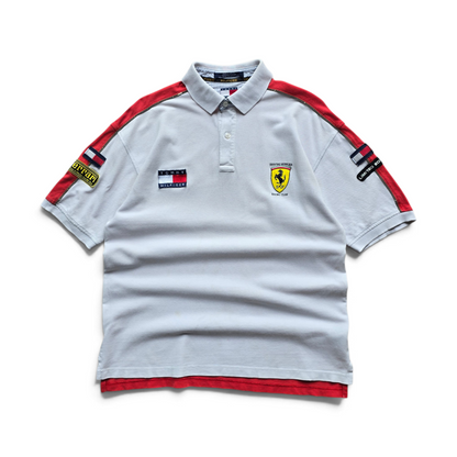 RARE Vintage 90's Tommy Hilfiger Ferrari Racing Polo Shirt - L