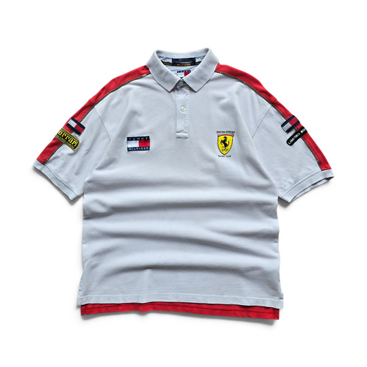 RARE Vintage 90's Tommy Hilfiger Ferrari Racing Polo Shirt - L