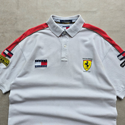 RARE Vintage 90's Tommy Hilfiger Ferrari Racing Polo Shirt - L