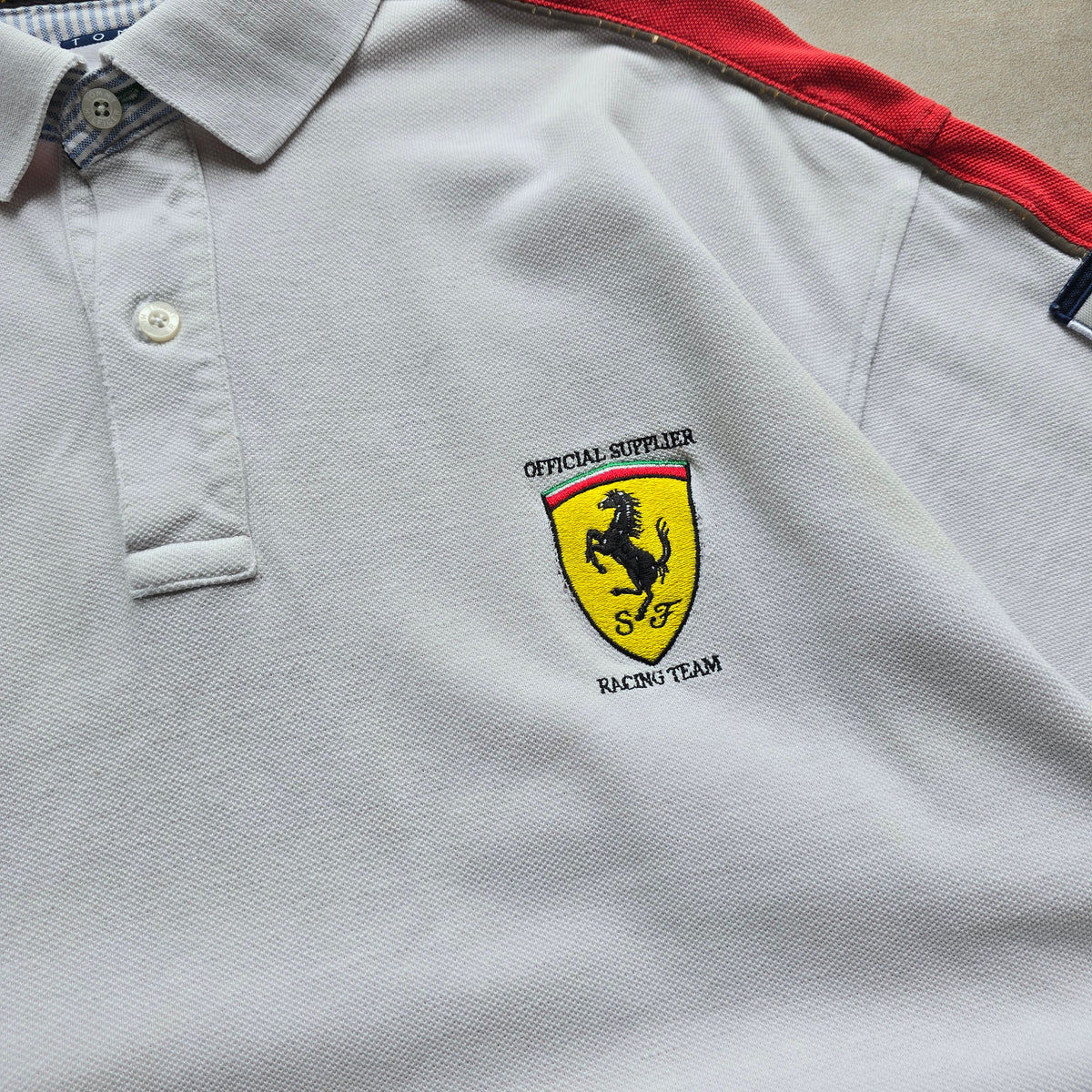 RARE Vintage 90's Tommy Hilfiger Ferrari Racing Polo Shirt - L