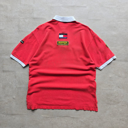RARE Vintage 90's Tommy Hilfiger Ferrari Racing Polo Shirt - L
