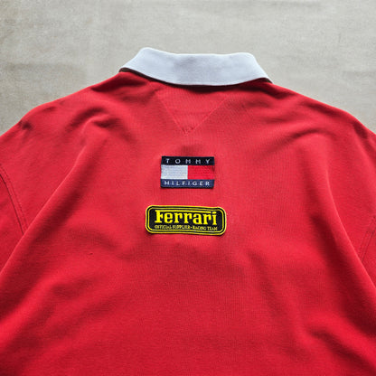 RARE Vintage 90's Tommy Hilfiger Ferrari Racing Polo Shirt - L