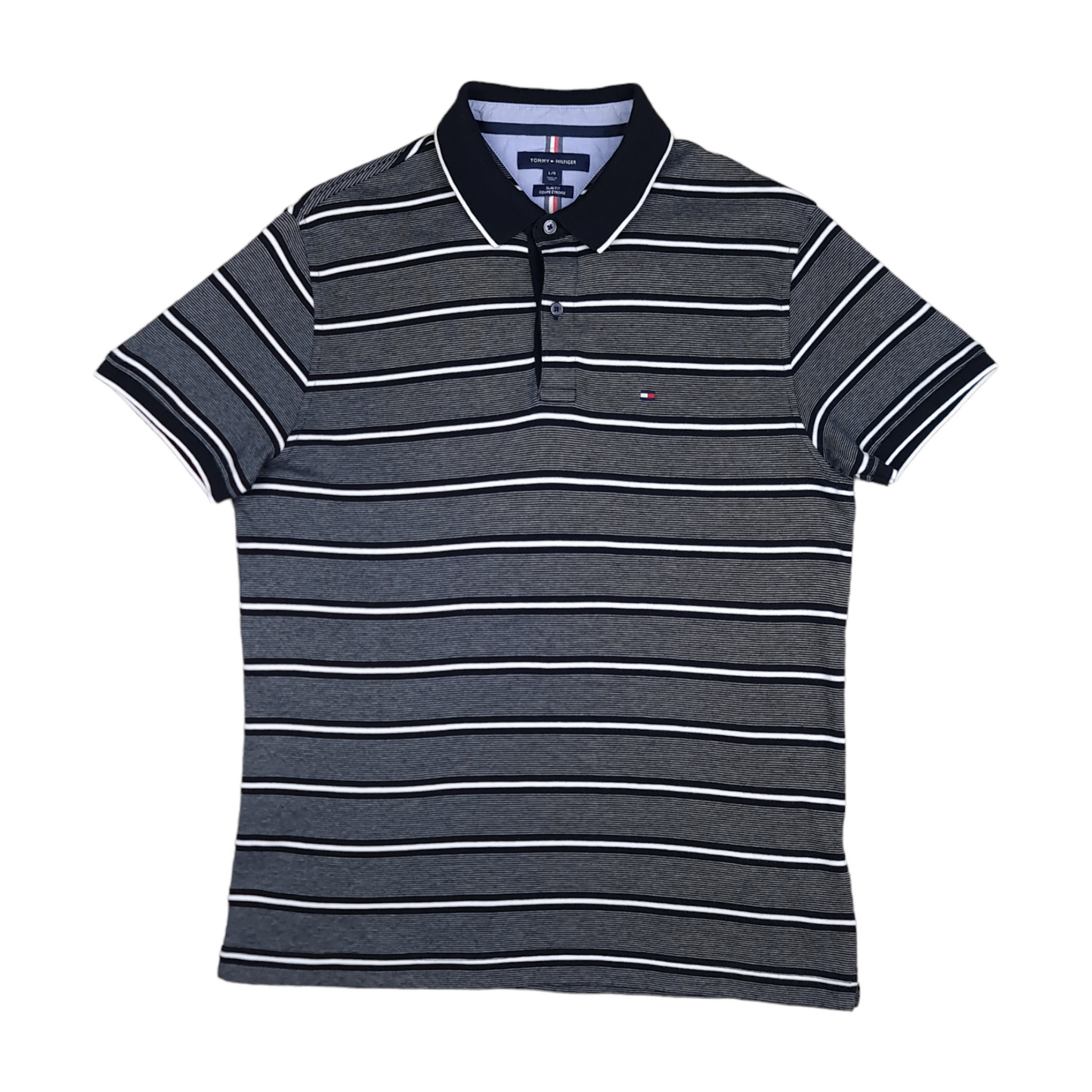 Tommy Hilfiger Striped Polo Shirt - M/L