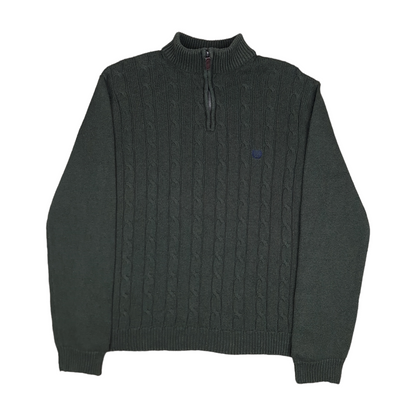 Vintage Chaps Ralph Lauren Cable Knit 1/4 Zip Sweater - L