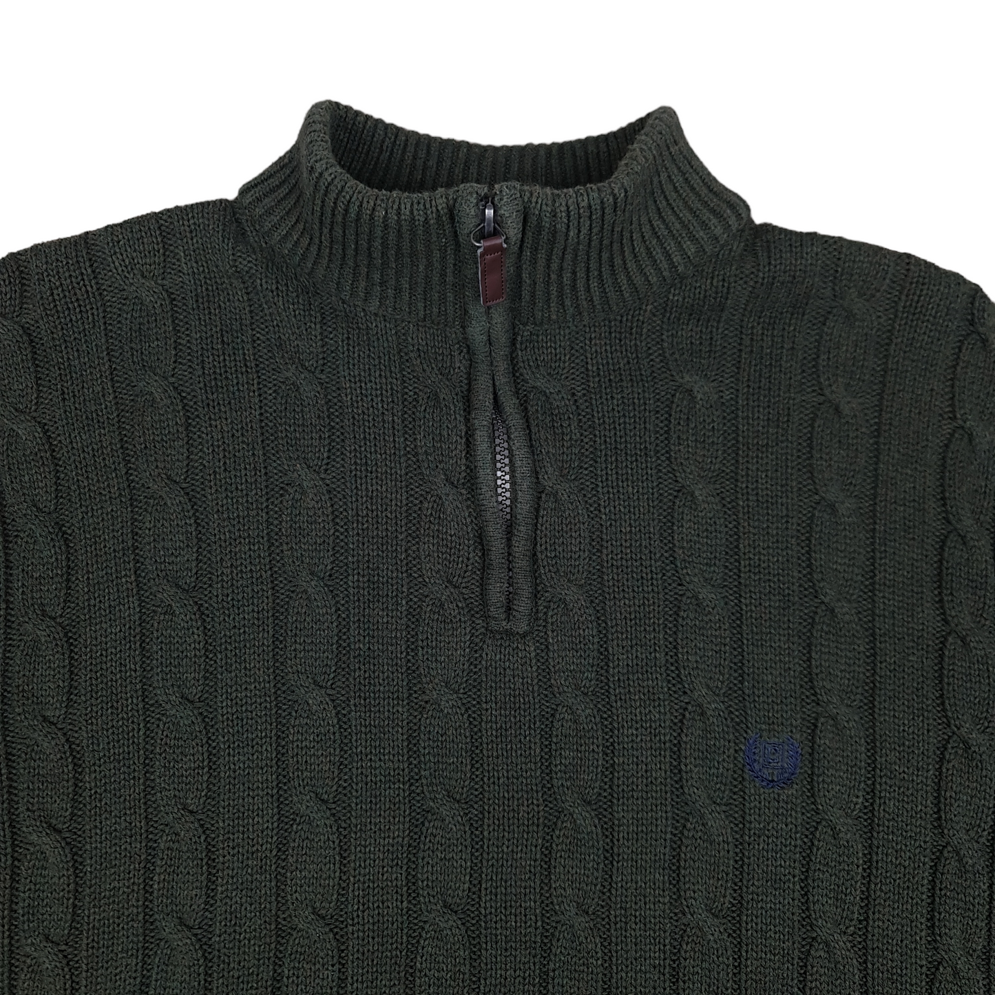 Vintage Chaps Ralph Lauren Cable Knit 1/4 Zip Sweater - L