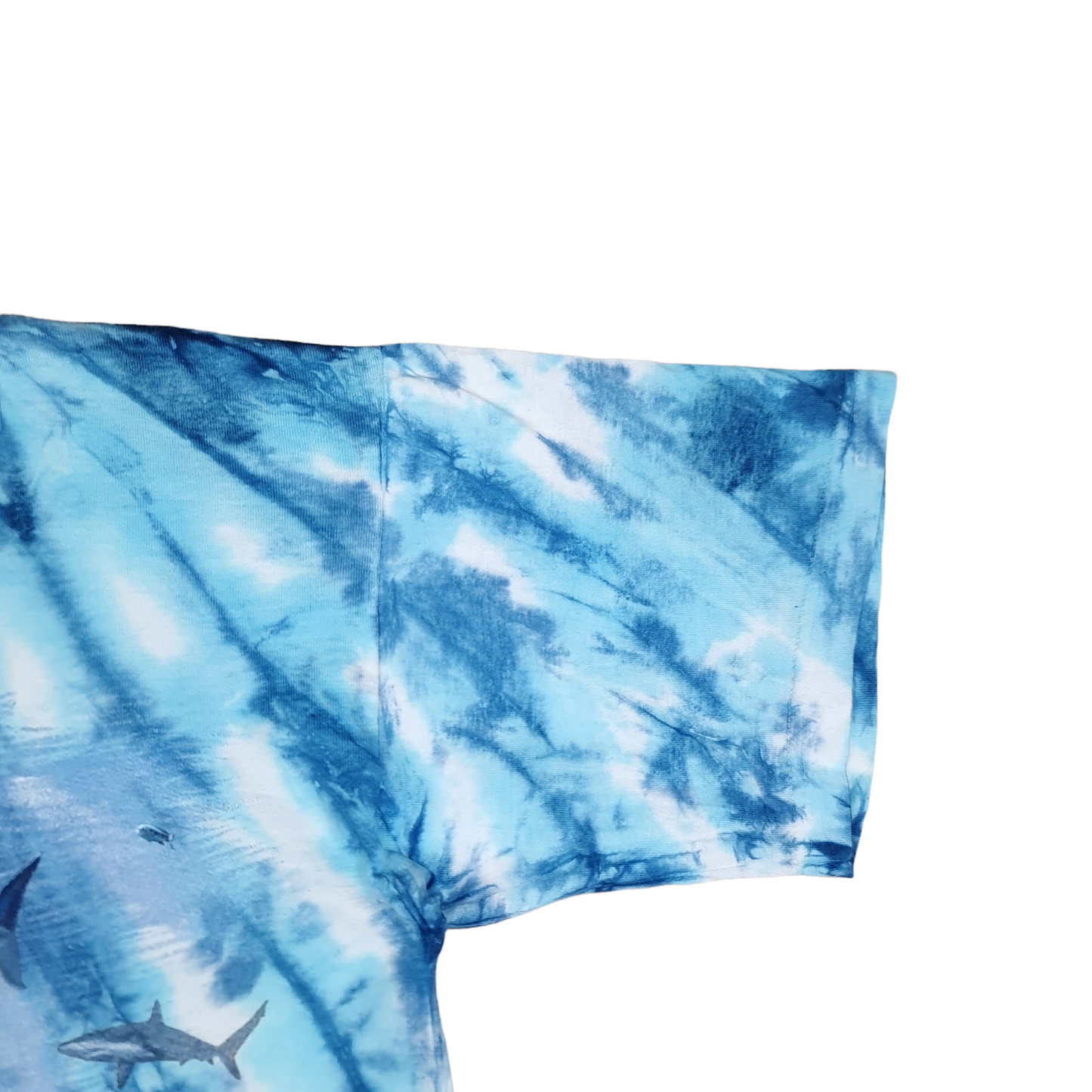 Vintage Planet Earth Great White Sharks Tie Dye Tee - L