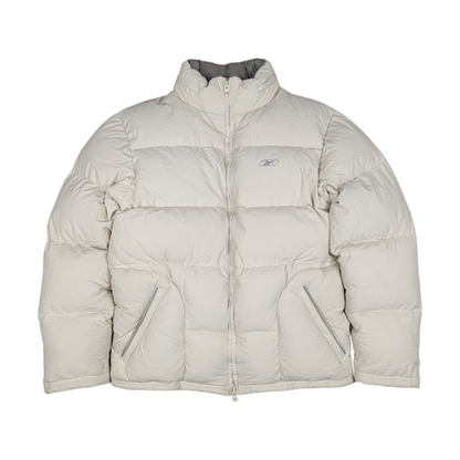 Vintage Reebok Cream Puffer Jacket - S