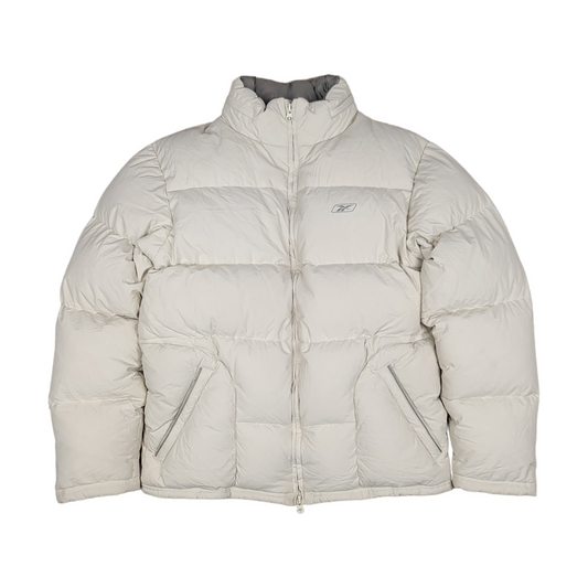 Vintage Reebok Cream Puffer Jacket - S