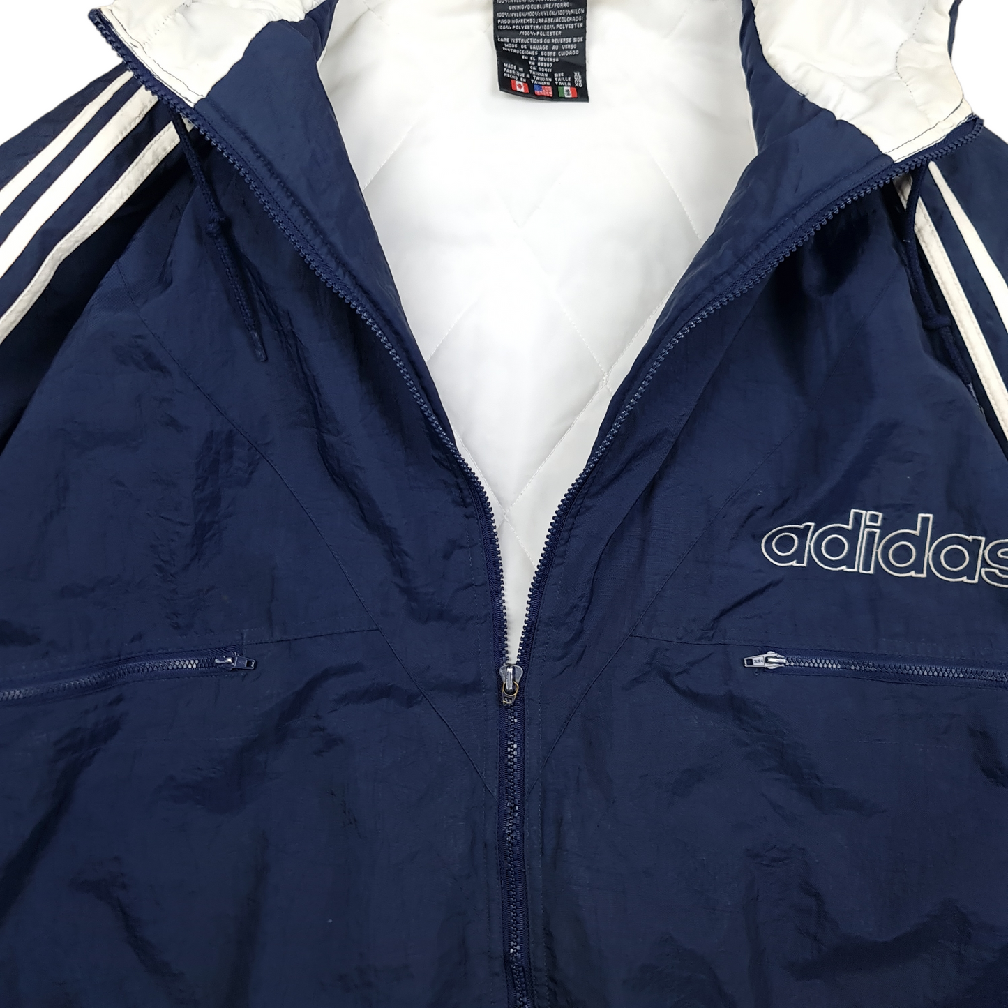 Vintage Adidas Trefoil Quilted Jacket - XL