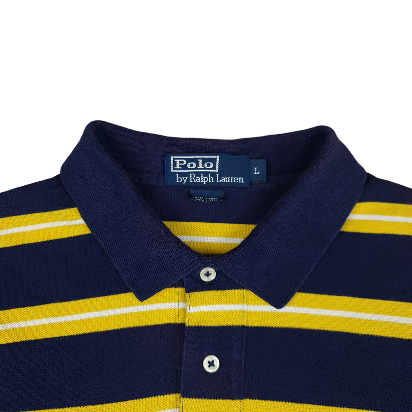 Vintage Ralph Lauren Striped Polo Shirt - L