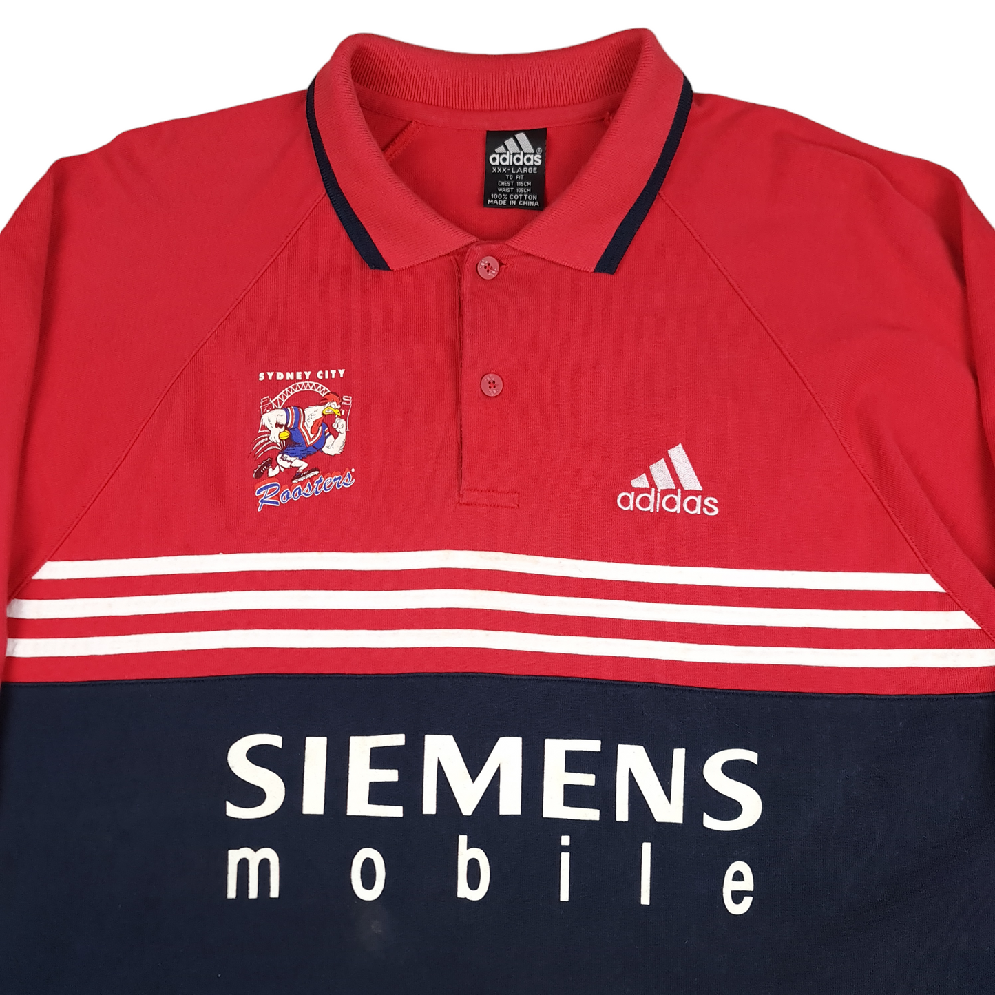 Vintage Adidas Sydney Roosters Rugby Shirt - 3XL