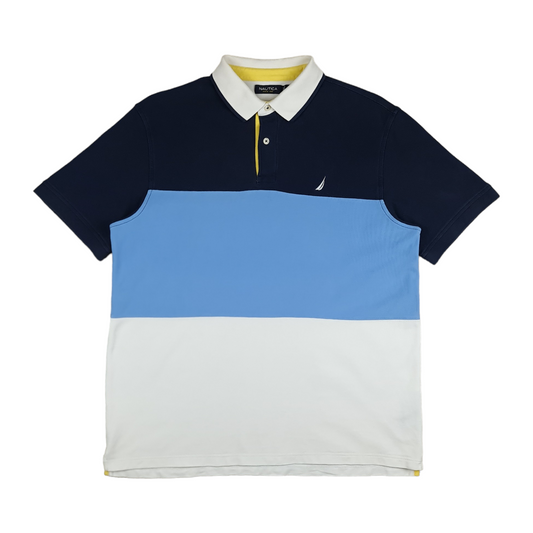 Nautica Cut N Sew Polo Shirt - L