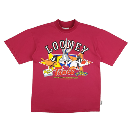 Vintage Looney Tunes Movie World Mock Neck Tee - M