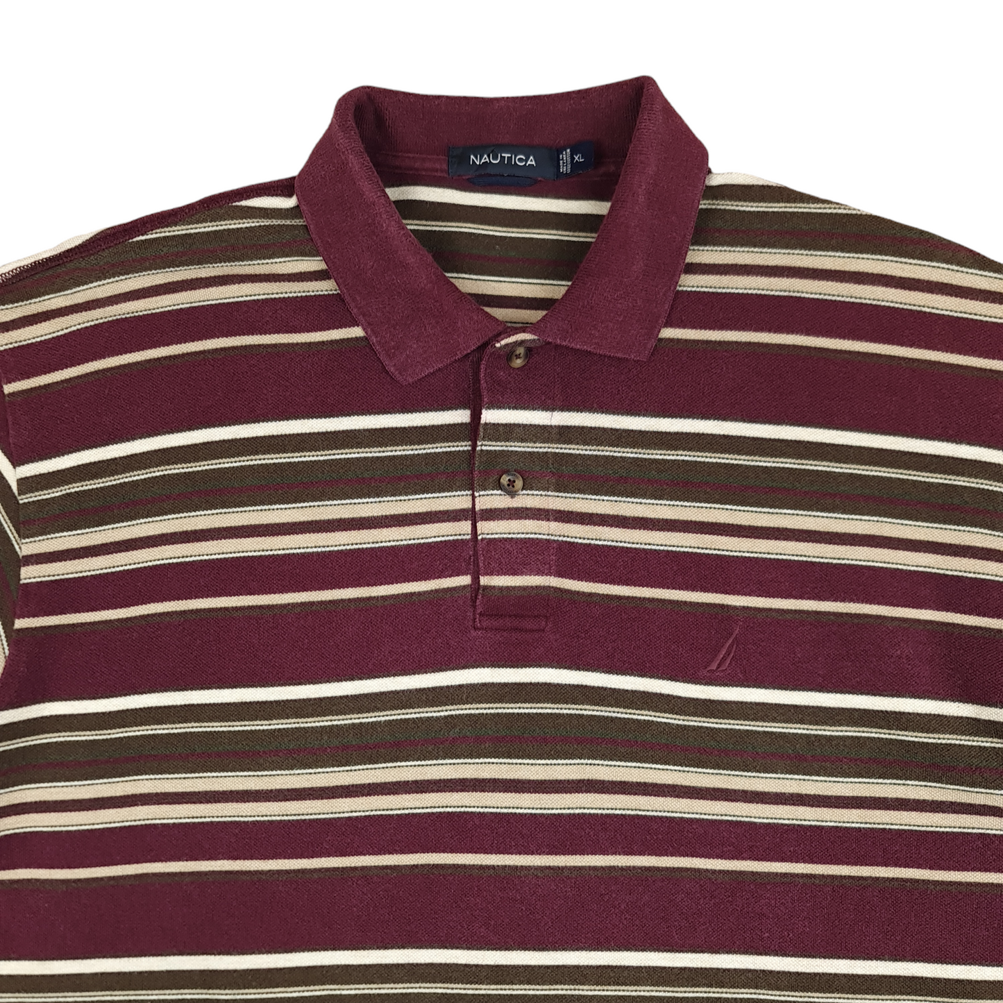 Nautica Striped Polo Shirt - XL