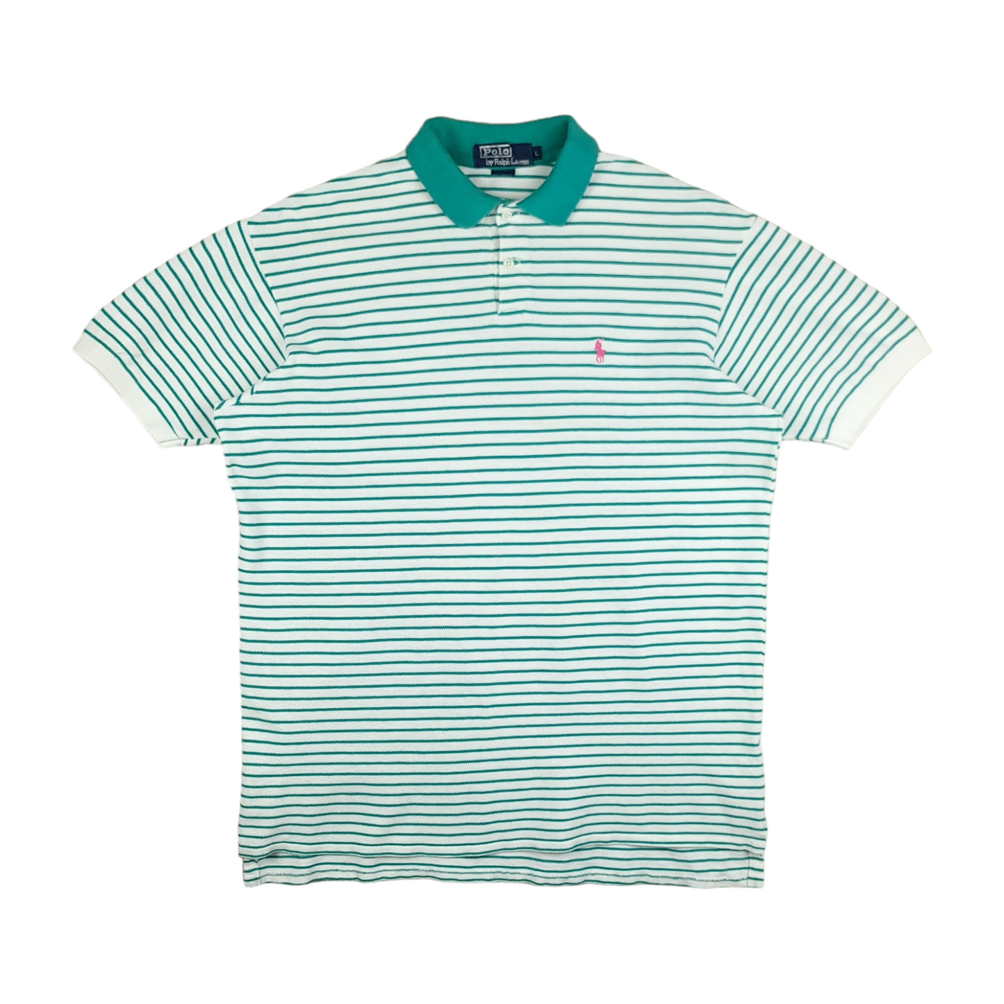 Vintage Ralph Lauren Striped Polo Shirt - L