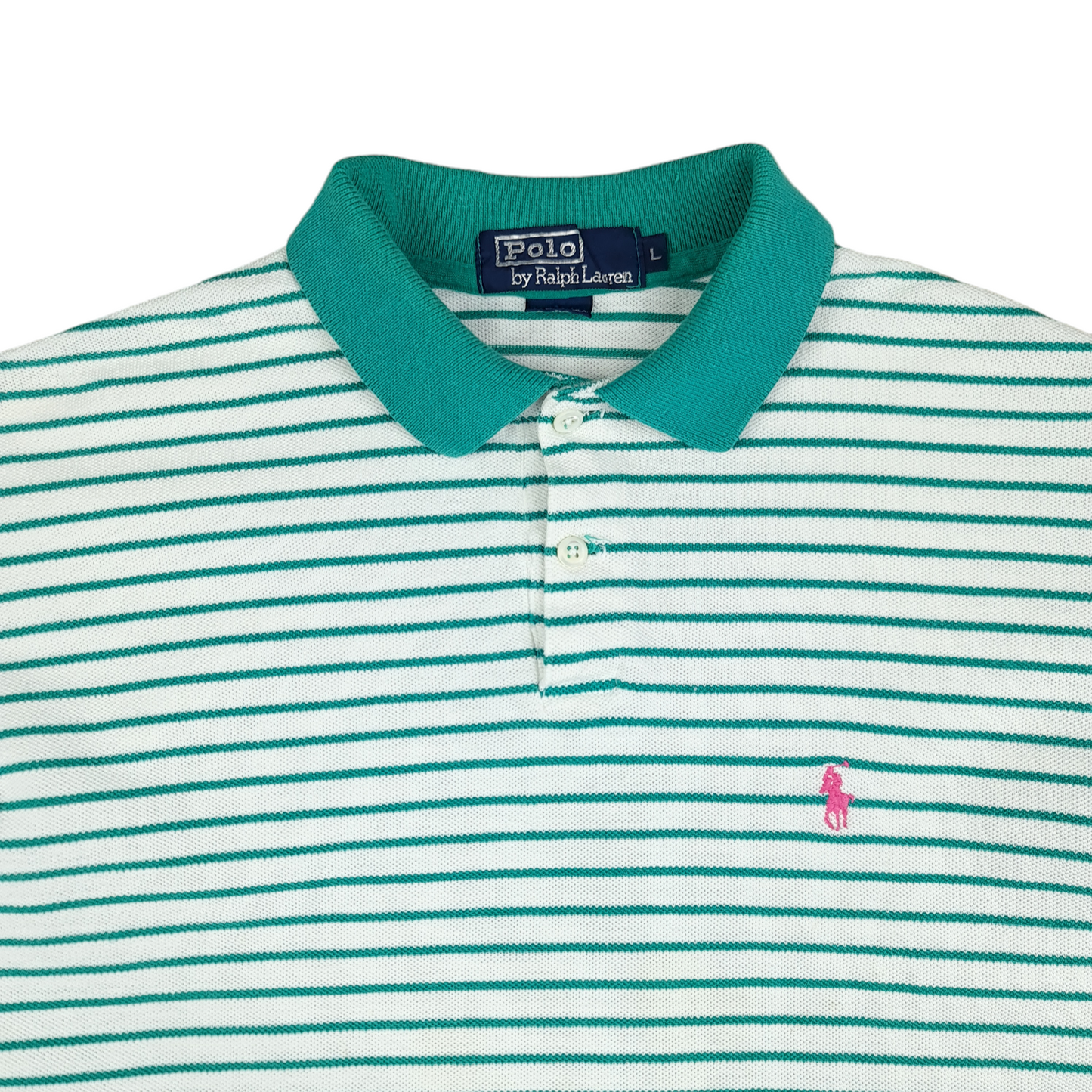 Vintage Ralph Lauren Striped Polo Shirt - L