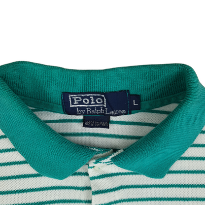 Vintage Ralph Lauren Striped Polo Shirt - L