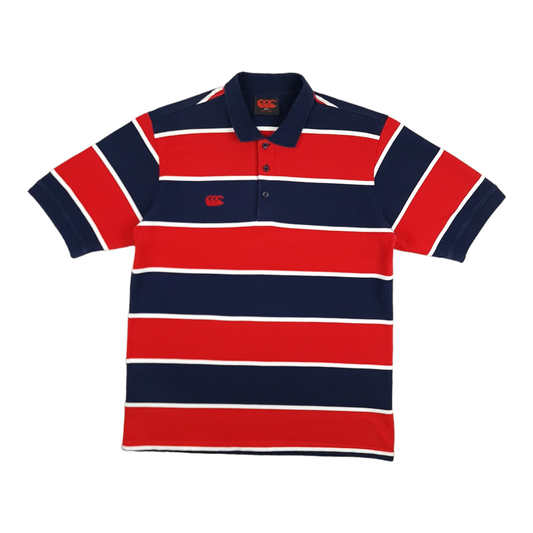 Vintage Canterbury Striped Polo Shirt - L