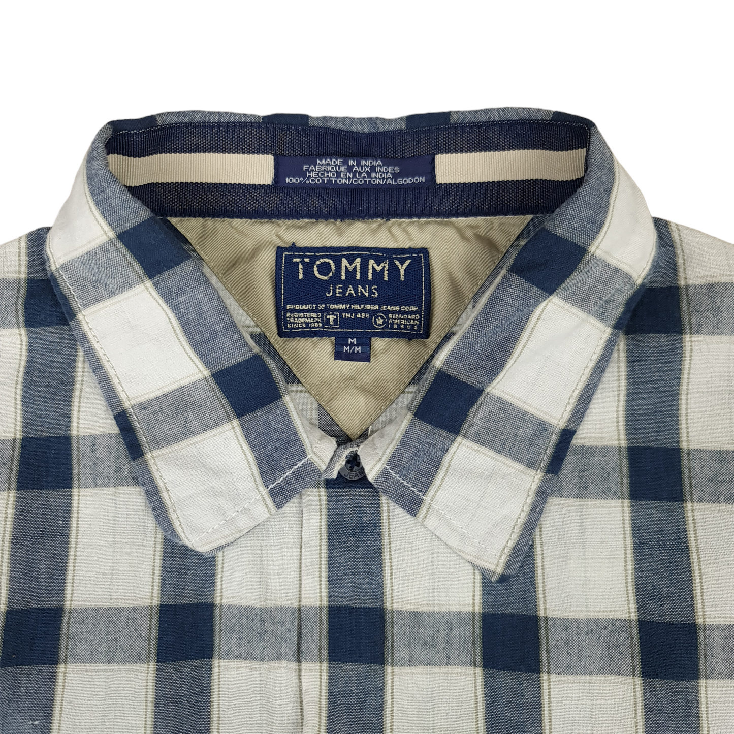 Vintage Tommy Hilfiger Check Button Up Shirt - L/XL