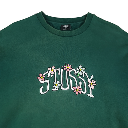 Stussy Embroidered Flowers Sweater - M/L