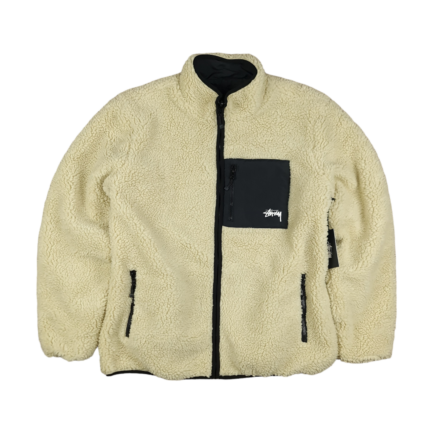 Stussy 8 Ball Reversible Fleece Jacket - L