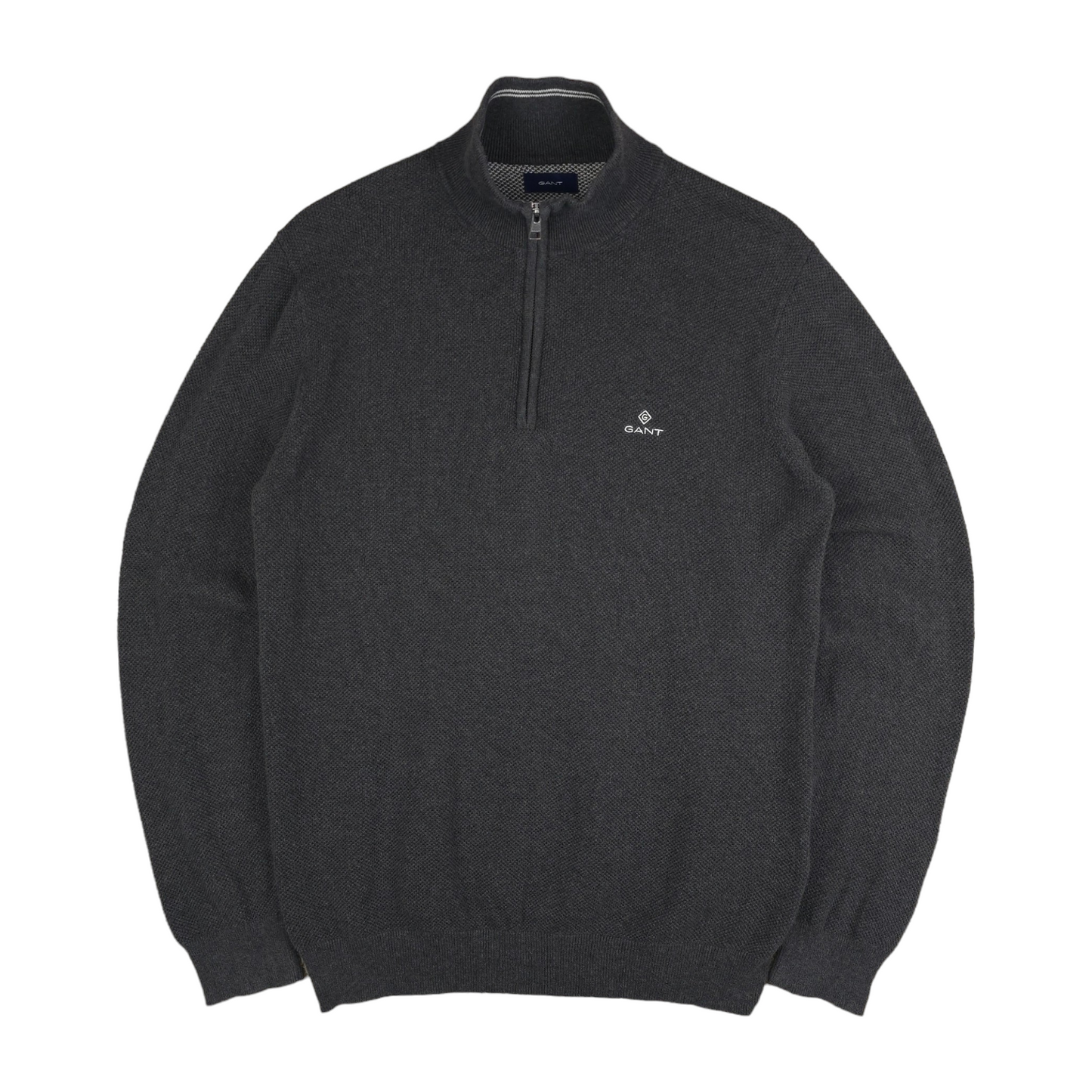 Gant Cotton Pique 1/4 Zip Sweater - L