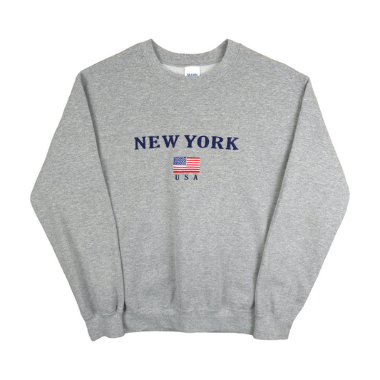 New York Embroidered Sweater - S