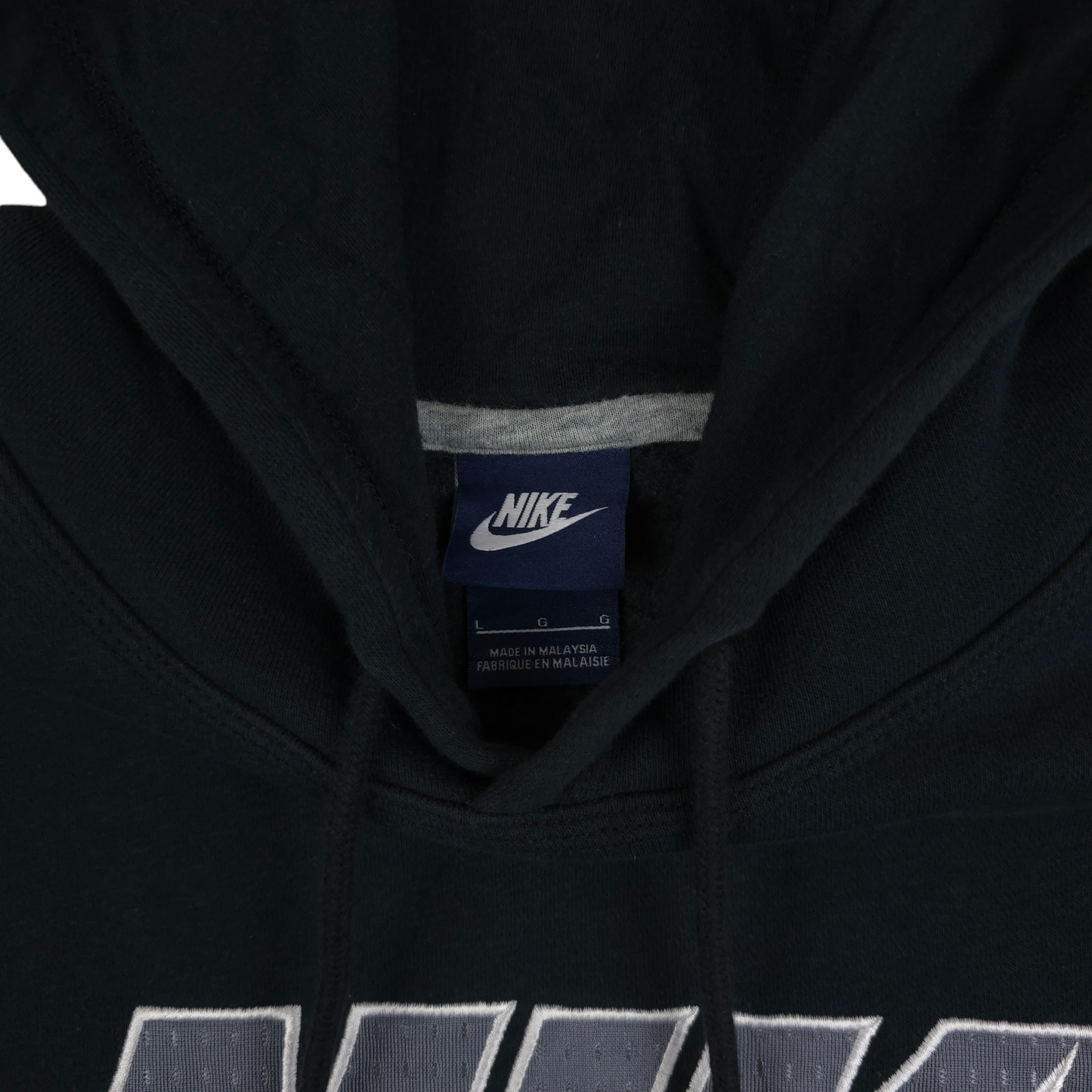 Y2K Nike Spellout Hoodie - L