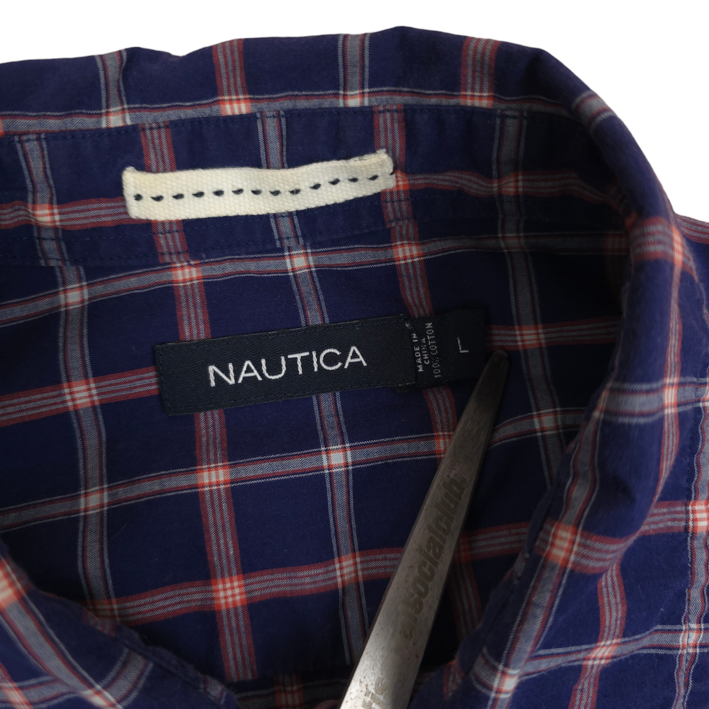 Nautica Check Button Up Shirt - L/XL