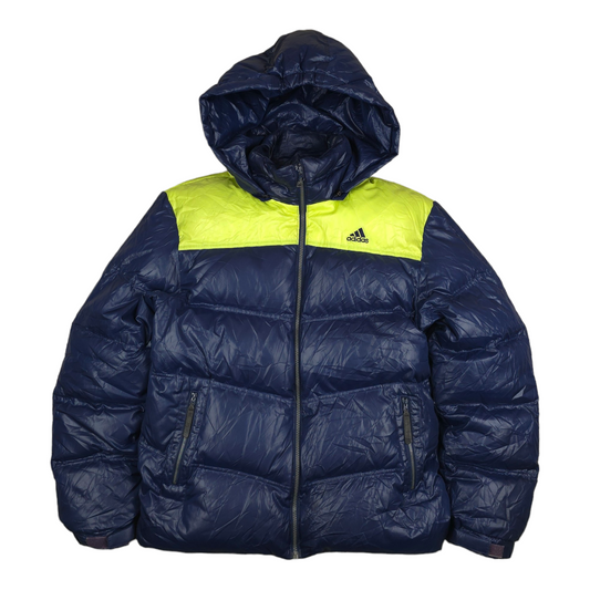 Y2K Adidas Hooded Puffer Jacket - L