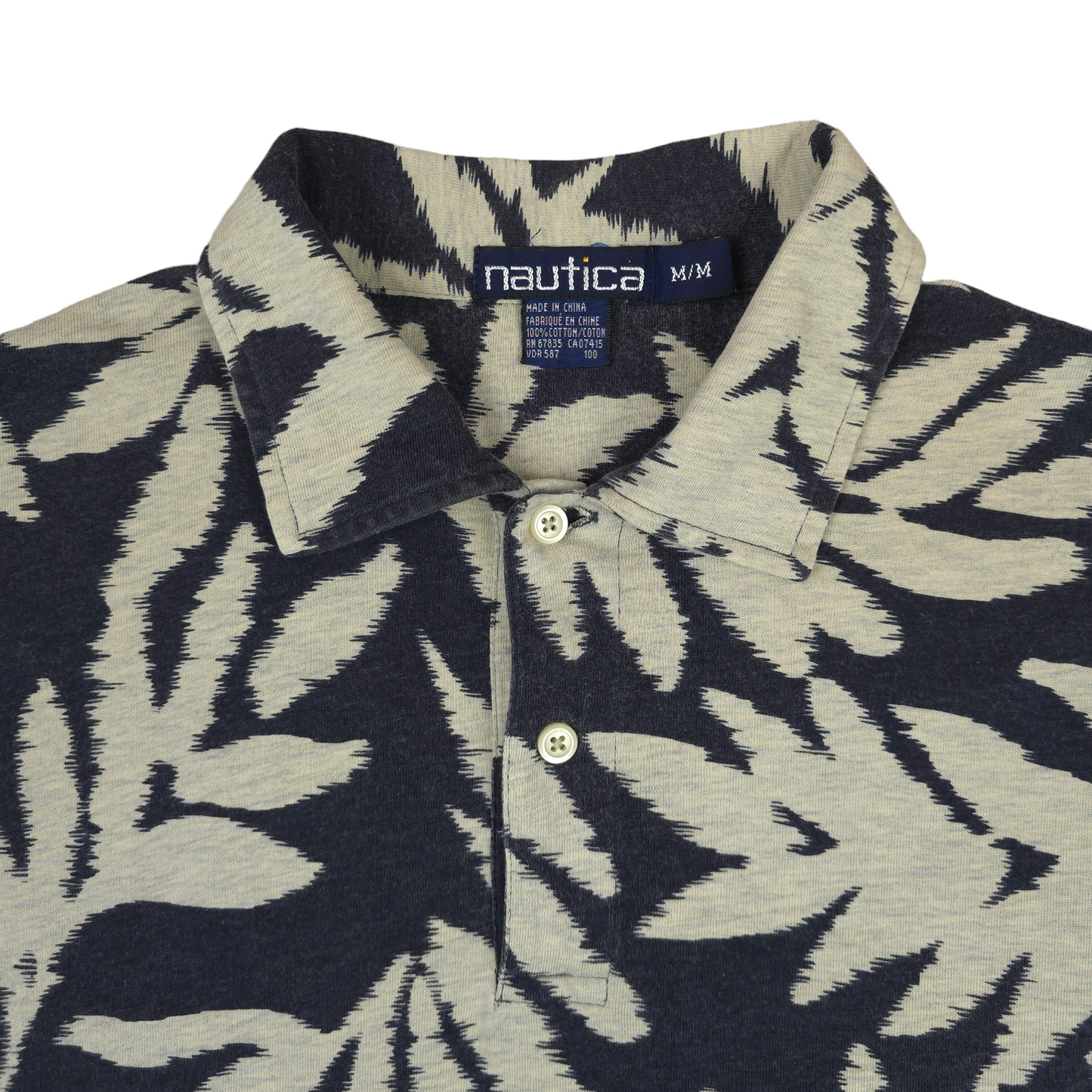 Vintage Nautica Hawaiian Polo Shirt - L