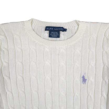 Vintage Ralph Lauren Cable Knit Sweater - WMNS S